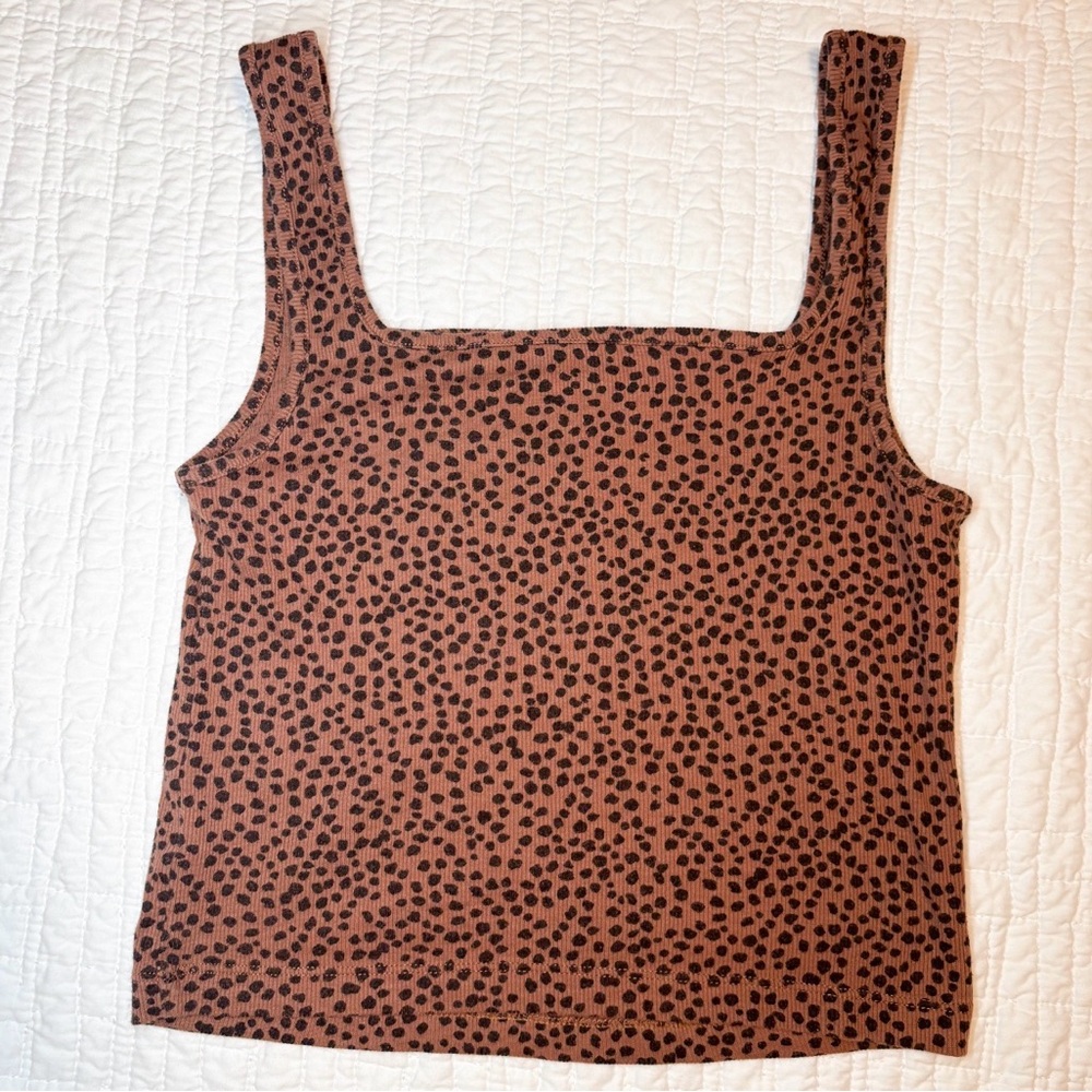 Old Navy Brown Spotted Tank Top